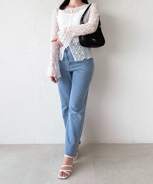 apres jour（アプレジュール）の「アソートレースカーディガン（カーディガン/ボレロ・レディース・ブラック/シルバー/オフホワイト/ミント/ボルドー/アイボリー・X-LARGE/フリー）」の13枚目の写真