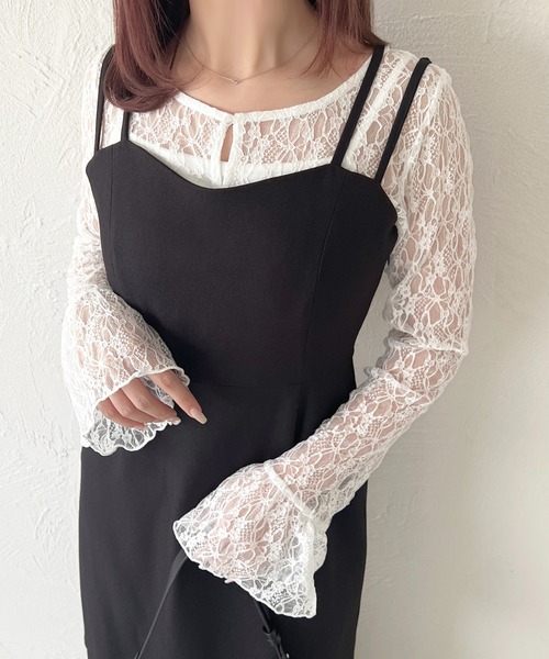 apres jour（アプレジュール）の「アソートレースカーディガン（カーディガン/ボレロ・レディース・ブラック/シルバー/オフホワイト/ミント/ボルドー/アイボリー・X-LARGE/フリー）」の20枚目の写真