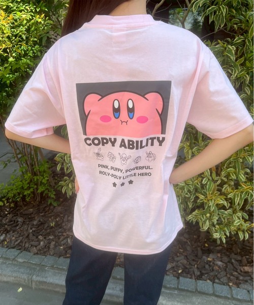 ALWAYS GOOD TIME(オルウェイズグッドタイム)の「【星のカービィ/KIRBY 】QUICK DRY/吸湿速乾 20/-OE天竺 ポケット付き/ワンポイント刺繍/バックプリント/総柄 半袖Tシャツ アソート(Tシャツ/カットソー・レディース・ネイビー/オートミール/スミクロ/ホワイト系1/ホワイト系2/ブラック系1/ブラック系2/グリーン系/ブルー系1/ブルー系2/ピンク系1/ピンク系2・M/L)」の11枚目の写真