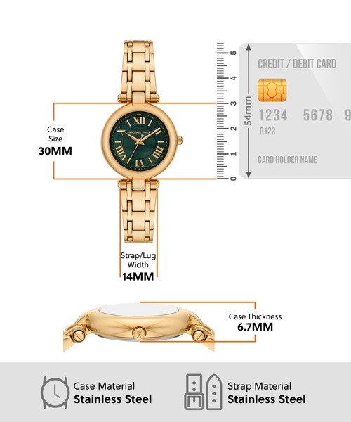 MICHAEL KORS(マイケルコース)の「マイケル・コース 腕時計 レディース アナログ ステンレス MK4892(アナログ腕時計・レディース・ゴールド・FREE)」の5枚目の写真