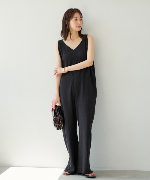 plage(プラージュ)の「LES ATELIERS FRANCAIS DE CONFECTION 別注 NEW ジャンプスーツ(つなぎ/オールインワン・レディース・ブラック・38/36)」の7枚目の写真