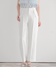 Fit more（フィットモア）の「ポケットスカラップワイドパンツ（スラックス）」