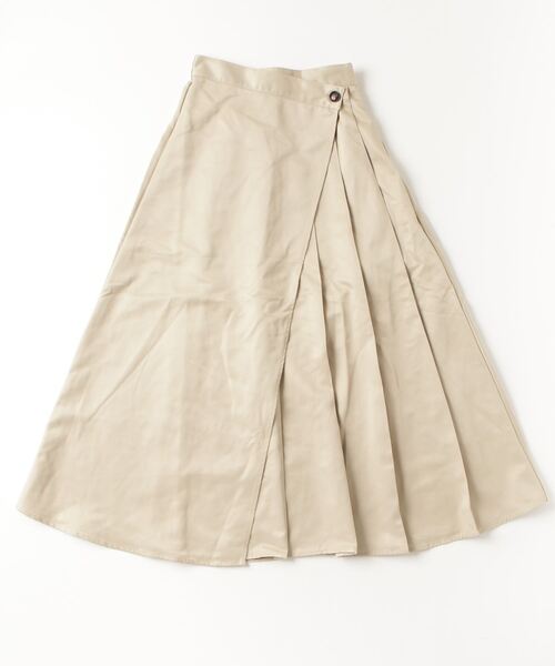 Per sist ence(パーシエンス)の「ツイルラッププリーツスカート(スカート・レディース・ベージュ/ブラック/カーキ・ONE SIZE)」の11枚目の写真