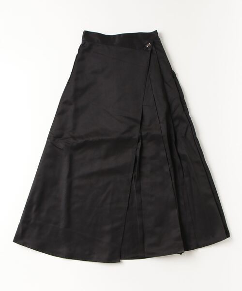 Per sist ence(パーシエンス)の「ツイルラッププリーツスカート(スカート・レディース・ベージュ/ブラック/カーキ・ONE SIZE)」の6枚目の写真