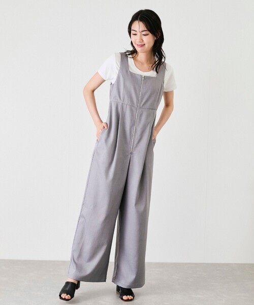 セール】【EC限定】フロントジップサロペット（サロペット