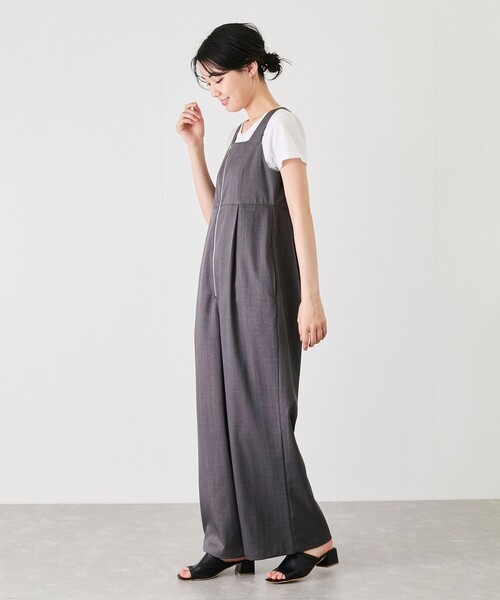Jayro(ジャイロ)の「【EC限定】フロントジップサロペット(サロペット/オーバーオール・レディース・チャコールグレー/グレー/ブラウン系その他2/ベージュ・M)」の20枚目の写真