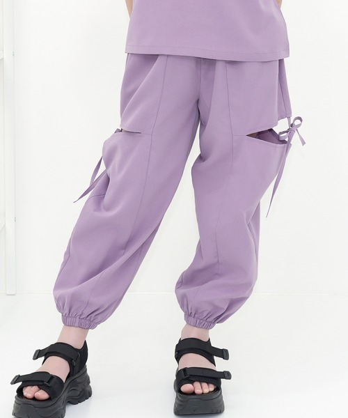 Bee des Bee（ビーデスビー）の「カットアウト パラシュートパンツ（その他パンツ・キッズ・ライトブルー/ブラック/ピンク/ラベンダー・100cm/160cm/120cm/110cm/140cm/130cm/150cm）」の3枚目の写真