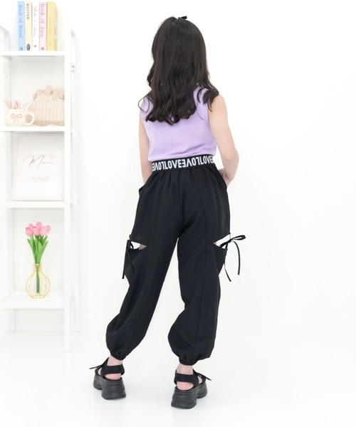 Bee des Bee（ビーデスビー）の「カットアウト パラシュートパンツ（その他パンツ・キッズ・ライトブルー/ブラック/ピンク/ラベンダー・100cm/160cm/120cm/110cm/140cm/130cm/150cm）」の9枚目の写真