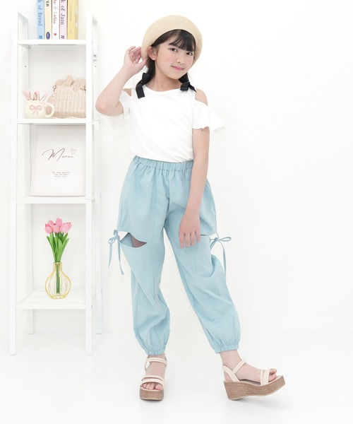 Bee des Bee（ビーデスビー）の「カットアウト パラシュートパンツ（その他パンツ・キッズ・ライトブルー/ブラック/ピンク/ラベンダー・100cm/160cm/120cm/110cm/140cm/130cm/150cm）」の11枚目の写真
