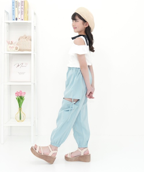 Bee des Bee（ビーデスビー）の「カットアウト パラシュートパンツ（その他パンツ・キッズ・ライトブルー/ブラック/ピンク/ラベンダー・100cm/160cm/120cm/110cm/140cm/130cm/150cm）」の14枚目の写真