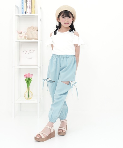 Bee des Bee（ビーデスビー）の「カットアウト パラシュートパンツ（その他パンツ・キッズ・ライトブルー/ブラック/ピンク/ラベンダー・100cm/160cm/120cm/110cm/140cm/130cm/150cm）」の12枚目の写真