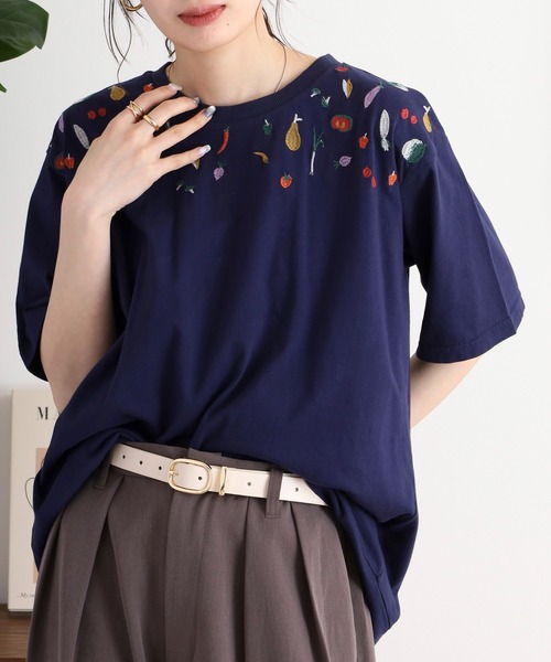 EMAGO 野菜刺繍Tシャツ（Tシャツ/カットソー）｜Emago（イマゴ