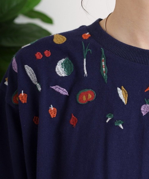 tシャツ EMAGO 野菜刺繍Ｔシャツ レディース Emago tシャツ EMAGO 野菜刺繍Tシャツ レディース : ZOZOTOWN