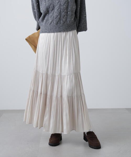 FREE'S MART（フリーズマート）の「◇シャイニーティアードスカート（スカート・レディース・ベージュ/ブラック/ホワイト/ブルー・MEDIUM/SMALL）」の18枚目の写真