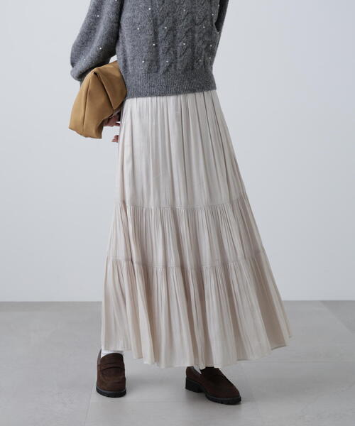 FREE'S MART（フリーズマート）の「◇シャイニーティアードスカート（スカート・レディース・ベージュ/ブラック/ホワイト/ブルー・MEDIUM/SMALL）」の20枚目の写真