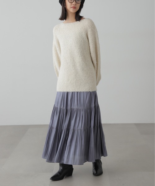 FREE'S MART（フリーズマート）の「◇シャイニーティアードスカート（スカート・レディース・ベージュ/ブラック/ホワイト/ブルー・MEDIUM/SMALL）」の8枚目の写真