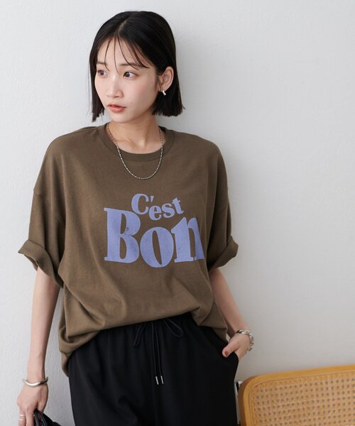 DISCOAT（ディスコート）の「【新色追加・ユニセックス】ヴィンテージライクグラフィックTシャツ（Tシャツ/カットソー・レディース・ライトグレー/オフホワイト/サックスブルー/イエロー/チャコールグレー/ブラウン・SMALL/MEDIUM）」の4枚目の写真