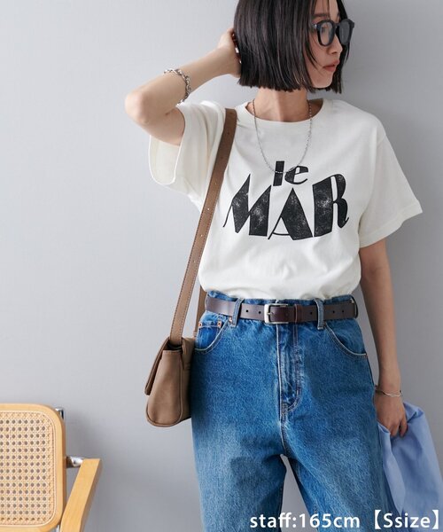 DISCOAT（ディスコート）の「【新色追加・ユニセックス】ヴィンテージライクグラフィックTシャツ（Tシャツ/カットソー・レディース・ライトグレー/オフホワイト/サックスブルー/イエロー/チャコールグレー/ブラウン・SMALL/MEDIUM）」の7枚目の写真