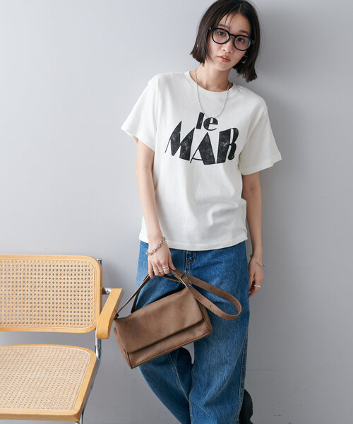 DISCOAT（ディスコート）の「【新色追加・ユニセックス】ヴィンテージライクグラフィックTシャツ（Tシャツ/カットソー・レディース・ライトグレー/オフホワイト/サックスブルー/イエロー/チャコールグレー/ブラウン・SMALL/MEDIUM）」の12枚目の写真