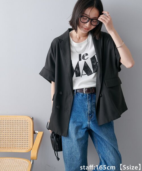 DISCOAT（ディスコート）の「【新色追加・ユニセックス】ヴィンテージライクグラフィックTシャツ（Tシャツ/カットソー・レディース・ライトグレー/オフホワイト/サックスブルー/イエロー/チャコールグレー/ブラウン・SMALL/MEDIUM）」の14枚目の写真