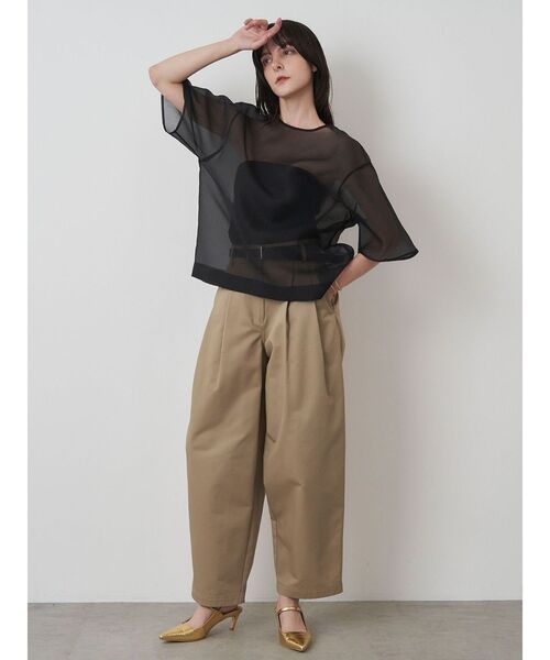 ELENDEEK（エレンディーク）の「シアーTブラウス（シャツ/ブラウス・レディース・ブラック/ネイビー/ベージュ・FREE）」の11枚目の写真