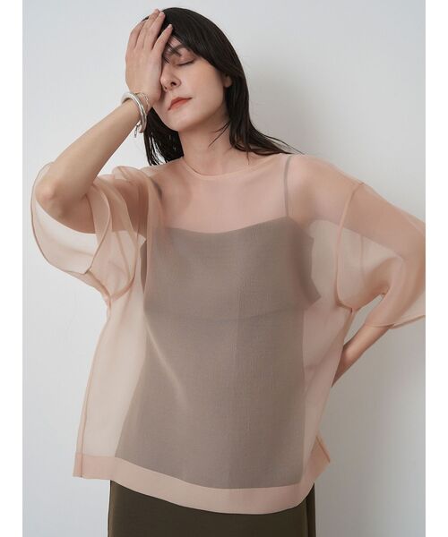 ELENDEEK（エレンディーク）の「シアーTブラウス（シャツ/ブラウス・レディース・ブラック/ネイビー/ベージュ・FREE）」の12枚目の写真