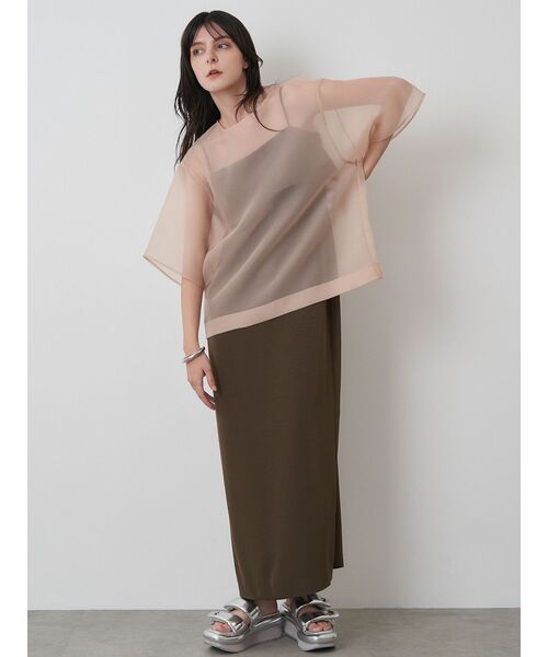 ELENDEEK（エレンディーク）の「シアーTブラウス（シャツ/ブラウス・レディース・ブラック/ネイビー/ベージュ・FREE）」の15枚目の写真