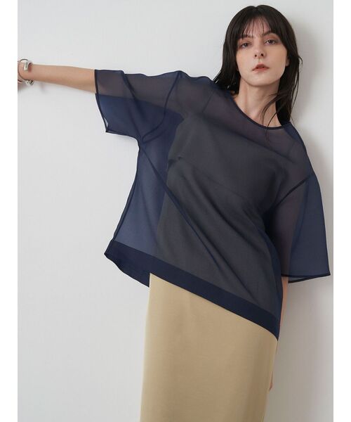 ELENDEEK（エレンディーク）の「シアーTブラウス（シャツ/ブラウス・レディース・ブラック/ネイビー/ベージュ・FREE）」の19枚目の写真