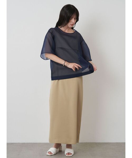 ELENDEEK（エレンディーク）の「シアーTブラウス（シャツ/ブラウス・レディース・ブラック/ネイビー/ベージュ・FREE）」の20枚目の写真