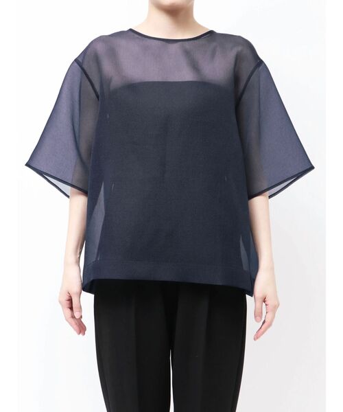 ELENDEEK（エレンディーク）の「シアーTブラウス（シャツ/ブラウス・レディース・ブラック/ネイビー/ベージュ・FREE）」の15枚目の写真