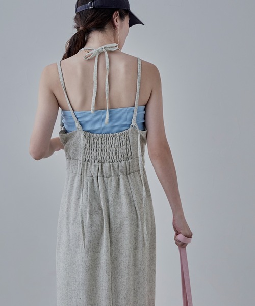 etoll.（エトル）の「レイヤード風ツイードキャミワンピース（ワンピース・レディース・アイボリー/ブラック/ブラウン・FREE）」の22枚目の写真