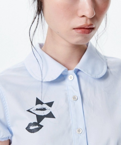 ブラウス シャツ 「runningHIGH」TATOO PRINTED SHIRTS レディース runningHIGH（ランニングハイ）の「【runningHIGH】TATOO