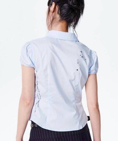 runningHIGH(ランニングハイ)の「【runningHIGH】TATOO PRINTED SHIRTS(シャツ/ブラウス・レディース・ホワイト/ライトブルー・ONE SIZE)」の16枚目の写真