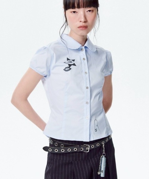 runningHIGH(ランニングハイ)の「【runningHIGH】TATOO PRINTED SHIRTS(シャツ/ブラウス・レディース・ホワイト/ライトブルー・ONE SIZE)」の13枚目の写真