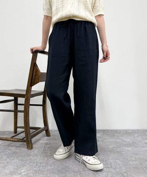 【GEVACO/ゲバコ】コットンリネンイージーパンツ