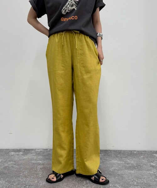 【GEVACO/ゲバコ】コットンリネンイージーパンツ