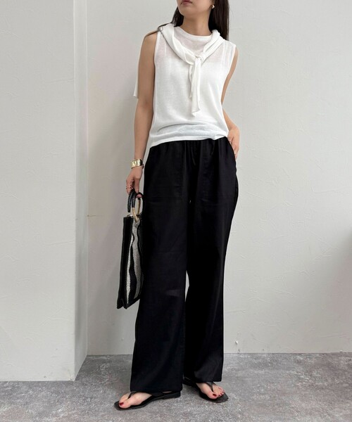 【GEVACO/ゲバコ】コットンリネンイージーパンツ