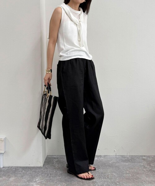 【GEVACO/ゲバコ】コットンリネンイージーパンツ