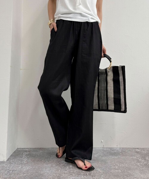 【GEVACO/ゲバコ】コットンリネンイージーパンツ