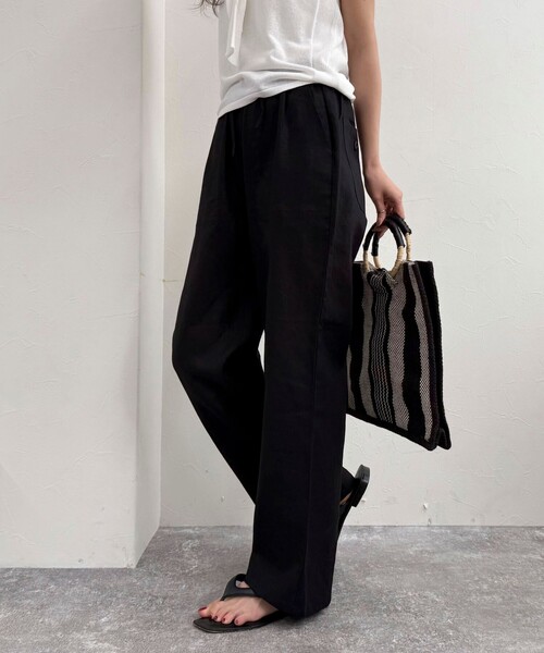 【GEVACO/ゲバコ】コットンリネンイージーパンツ