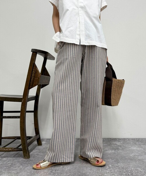 【GEVACO/ゲバコ】コットンリネンイージーパンツ