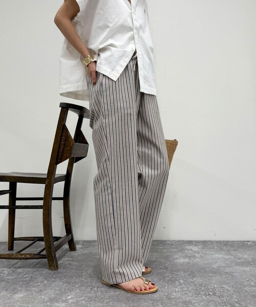 【GEVACO/ゲバコ】コットンリネンイージーパンツ