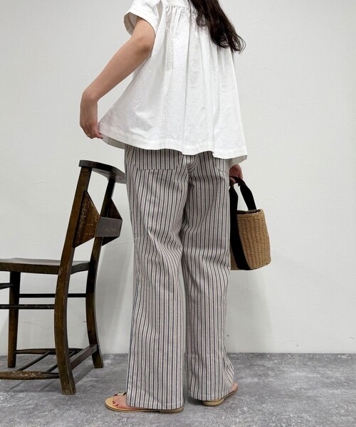 【GEVACO/ゲバコ】コットンリネンイージーパンツ