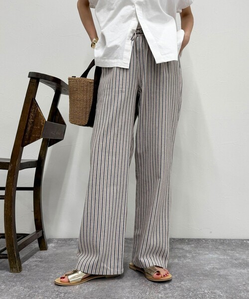 【GEVACO/ゲバコ】コットンリネンイージーパンツ