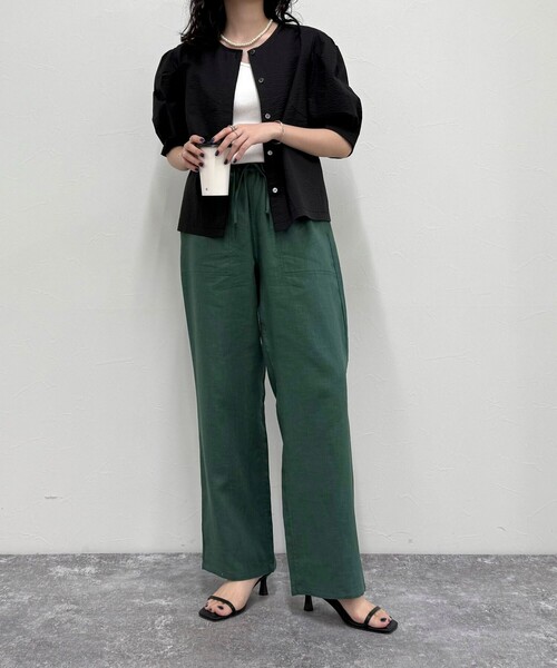 【GEVACO/ゲバコ】コットンリネンイージーパンツ