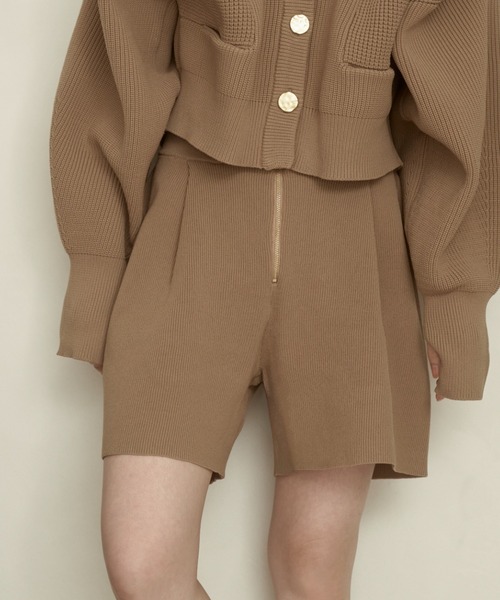 moi tytto（モイテュット）の「フロントジップニットショーツ（その他パンツ・レディース・ナチュラル/ブラック/ベージュ・FREE/SMALL）」の11枚目の写真