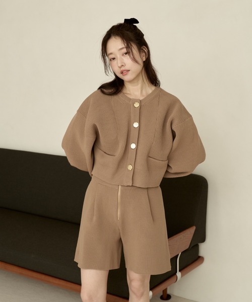 moi tytto（モイテュット）の「フロントジップニットショーツ（その他パンツ・レディース・ナチュラル/ブラック/ベージュ・FREE/SMALL）」の6枚目の写真