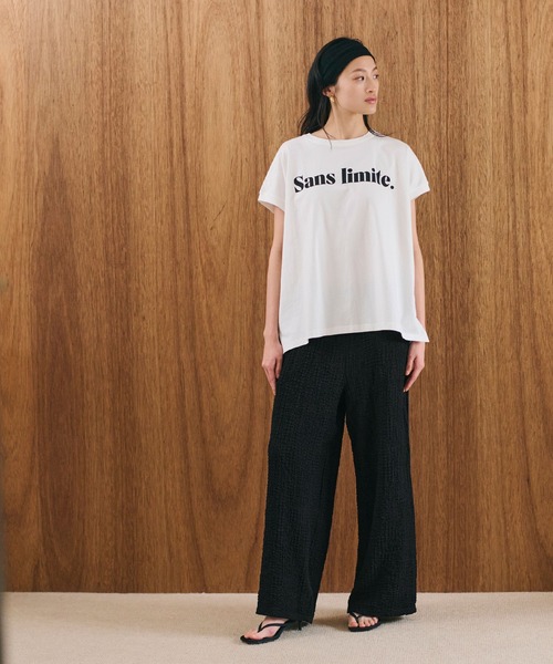 coca（coca）（コカ）の「クロスシャーリングサイドリボンパンツ シワ防止/吸水速乾（その他パンツ・レディース・ワイン/ブラック・S/L/M）」の12枚目の写真