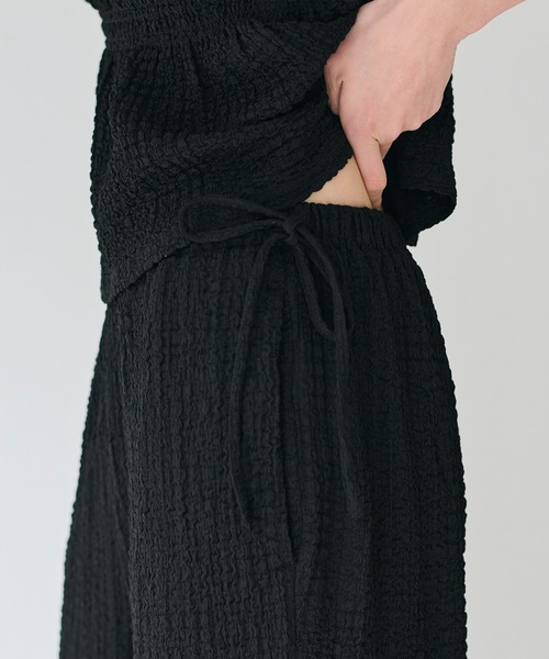 coca（coca）（コカ）の「クロスシャーリングサイドリボンパンツ シワ防止/吸水速乾（その他パンツ・レディース・ワイン/ブラック・S/L/M）」の17枚目の写真