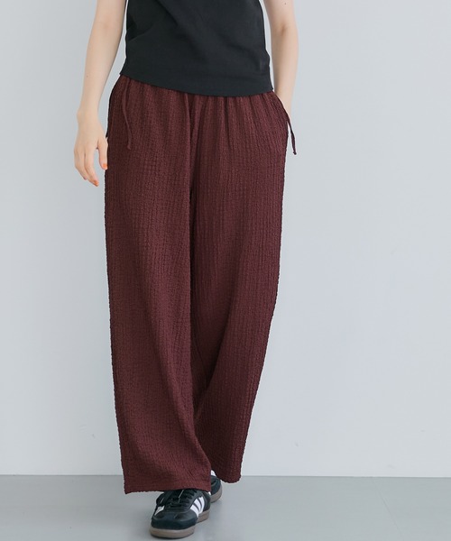 coca（coca）（コカ）の「クロスシャーリングサイドリボンパンツ シワ防止/吸水速乾（その他パンツ・レディース・ワイン/ブラック・S/L/M）」の21枚目の写真